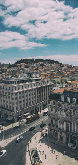 S10 Lisbona Portugalia clădiri wallpaper — iPhone 17 Pro Max Fundal