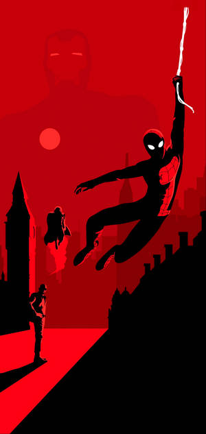 S10+ Spiderman And Ironman wallpaper. — iPhone 11 Pro Max Fundal