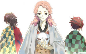 Sabito — Masca demon slayer Fundal