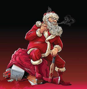 Evil Santa Heist Sack Wallpaper — Galaxy Z Flip7 FE Fundal