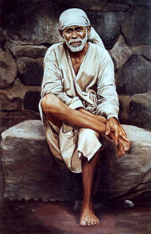Sai Baba Restored Photo 4K — Honor MagicPad4 Fundal