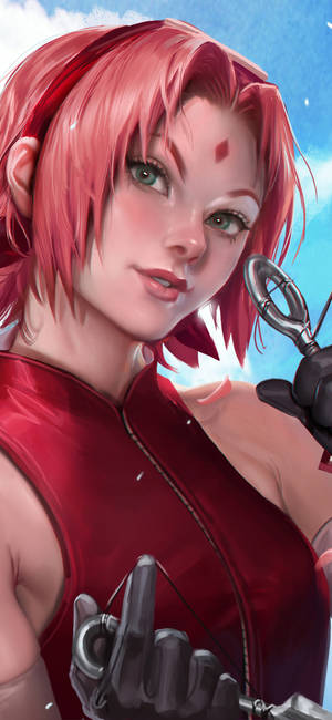 Fond de ecran desen realist Sakura Haruno