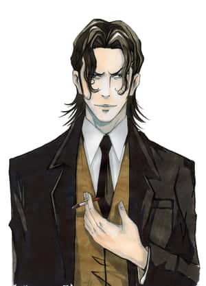 Sakuya Togane, personajul enigmatic din Psycho-Pass, într-o poză serioasă. — Kindle Fundal