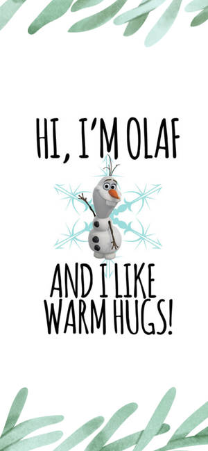 Wallpaper cu salutul lui Olaf — iPhone 13 Pro Max Fundal