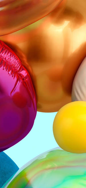 Samsung A71 baloane multicolore — Artă abstractă Fundal
