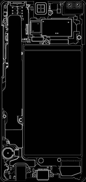 Fond de ecran telefon alb-negru Galaxy S10 Plus — iPhone 13 Pro Fundal