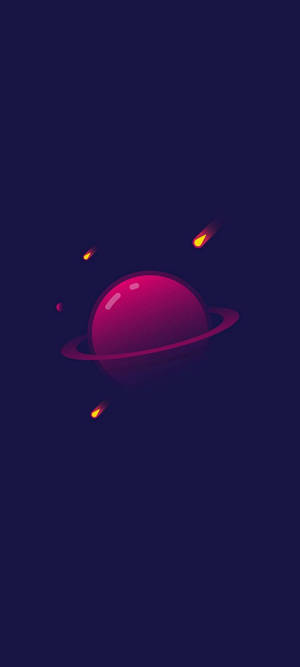 Wallpaper Samsung S21 Ultra Saturn și comete — Pixel 9 Fundal