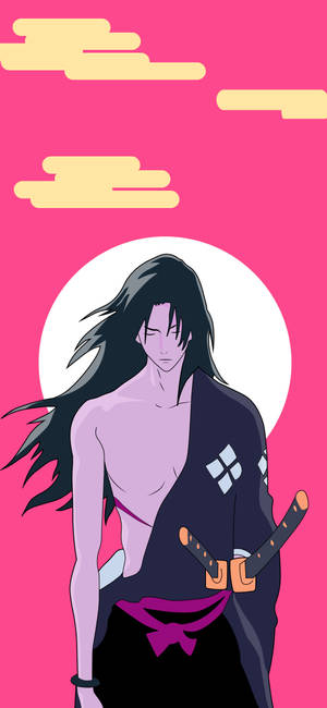 Wallpaper Samurai Champloo Jin Cerul Roz — iPhone 16e Fundal