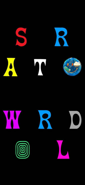 Artă uimitoare Astroworld text wallpaper cu design fantastic. — iPhone 11 Pro Fundal