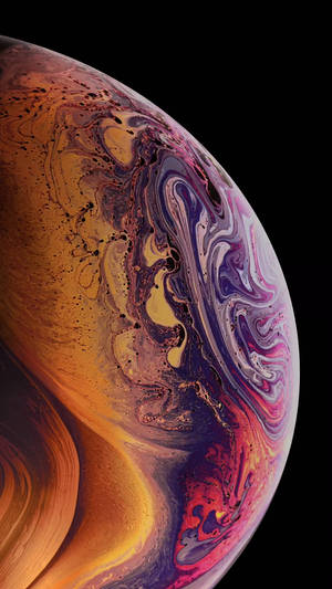 Purple and yellow abstract bubble iPhone XR wallpaper — iPhone Xr Fundal