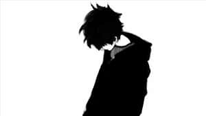 Scene Anime Enigmatică Alb-Negru