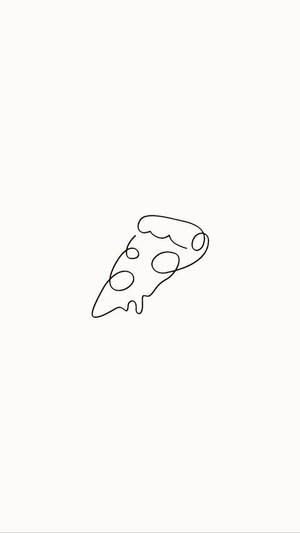 Schițe estetice de felie de pizza — Desen cool Fundal