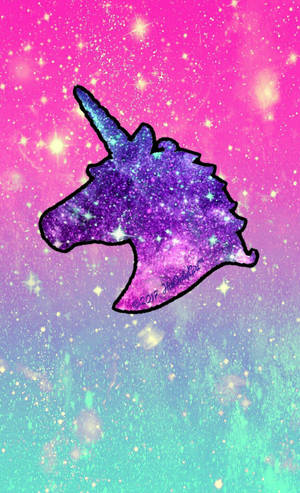 Sclipici și Unicorns Violet — Galaxy Tab Active5 Fundal