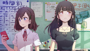 Fundal școlare lesbiene anime — Anime Lesbian Fundal