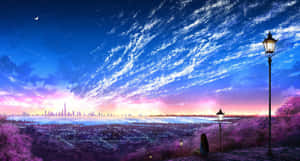 Fundal anime violet