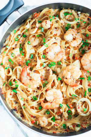 Tapet Seafood shrimp carbonara — 2:3 Fundal
