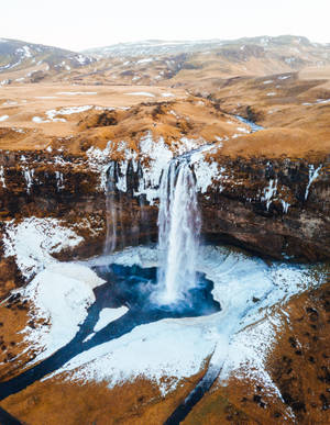 Seljalandsfoss Iceland Cool Ipad — iPad Pro Fundal
