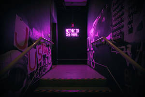 Semn Neon Violet Estetic Nimic