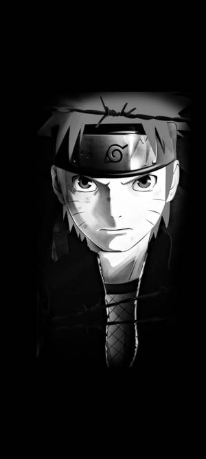 Serios Uzumaki Naruto Negru — iPhone 18 Fundal