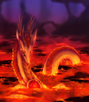 Șerpele dragon de lavă Wallpaper — Nubia Fold Fundal
