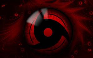 Sharingan Live Roșu Estetic Valuri și Particule — Roșu estetic GIF Fundal