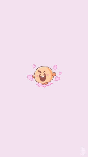 Fond de ecran Shooky BT21 minimalist poster — Contrast scăzut Fundal