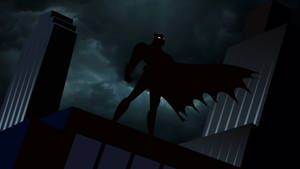 Fundal cu siluetă Batman desen animat