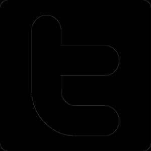 Vector logo Twitter - Logo Twitter alb-negru PNG
