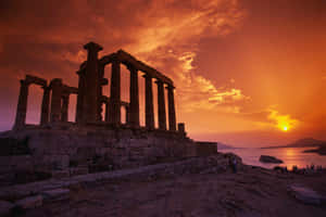 Silueta Templului lui Poseidon