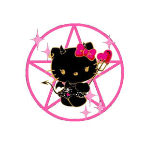 Fond de ecran simbol stele Hello Kitty Halloween negre — Hello Kitty Halloween Fundal