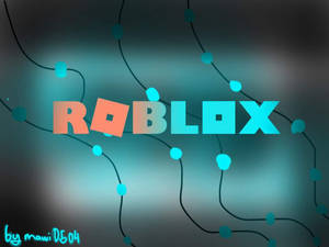 Tapet artistic cu designul logo-ului jocului video Roblox.
