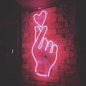 Estetică roșu neon — Estetică Neon Roșu Fundal