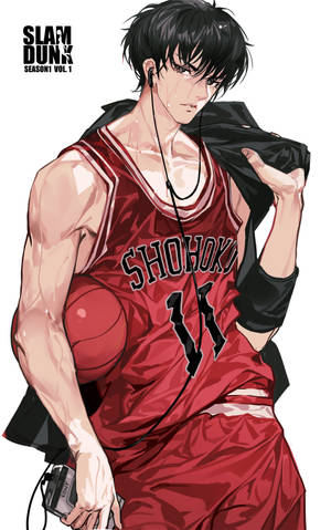 Slam Dunk Rukawa portret fundal — Galaxy Tab S9 Ultra Fundal
