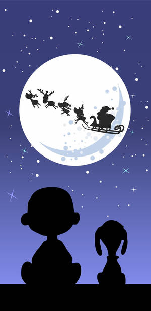 Snoopy Charlie Christmas Moș Crăciun Wallpaper — Snoopy de crăciun Fundal