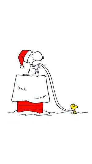 Fundal Snoopy Craciun Alb — Snoopy de crăciun Fundal
