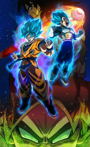 Fond de ecran Dragon Ball Super Broly Super Saiyan Blue — Galaxy Tab S9 FE Fundal