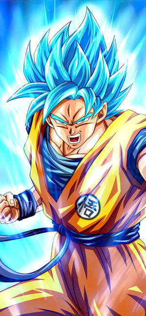 Son Goku Super Saiyan Albastru iPhone — Dragon ball z GIF Fundal