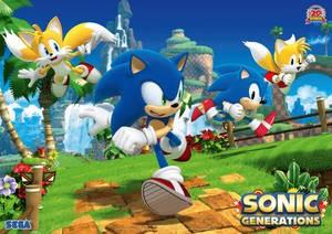 Tapet cu Sonic și Tails din jocul Sonic Generations.