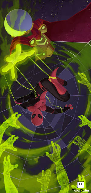 Wallpaper fanart Spider Man Far From Home Mysterio — iPhone 16 Pro Max Fundal