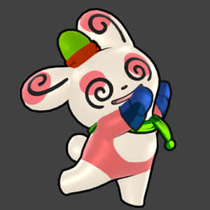 Spinda în Echipament de Iarnă — Pokemon drăguț Fundal