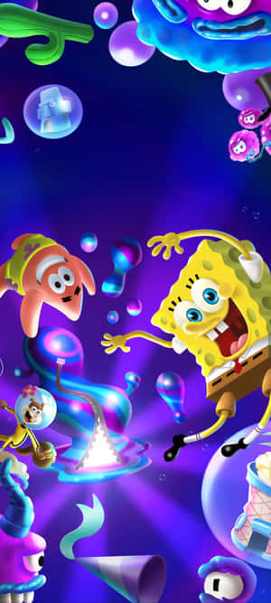 SpongeBob și Sandy Estetici — Moto E14 Fundal
