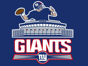 Stadion cu sigla New York Giants — Albastru închis estetic GIF Fundal