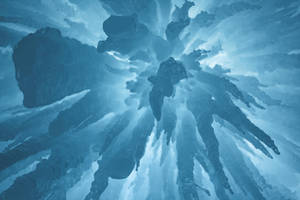 Stalactite Albastre Reci — Albastru cool Fundal