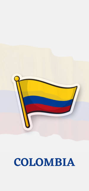 Fond de ecran vectorial cu steagul Columbiei — iPhone 17 Pro Fundal