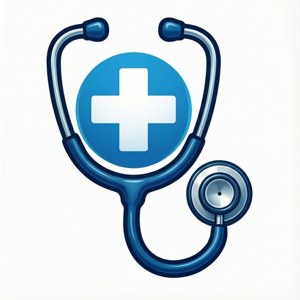 Clip art cu un stetoscop și simbolul crucii de farmacie. — Pixel Watch 5 Fundal