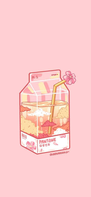Drăguț Kawaii — Kawaii roz Fundal