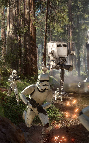 Stormtrooperi în Acțiune Star Wars Tabletă — Moto Pad Fundal