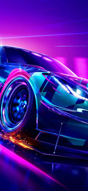 Stralucire Neon Captivantă: Fundal Cool pentru iPhone — Infinix Hot 60 Pro Fundal