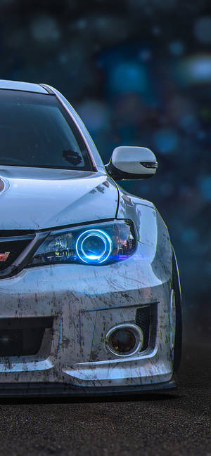 Subaru Impreza bumper personalizat wallpaper — iPhone 14 Fundal
