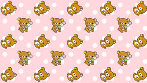 Fundal de perete cu fotografie kawaii Rilakkuma.
